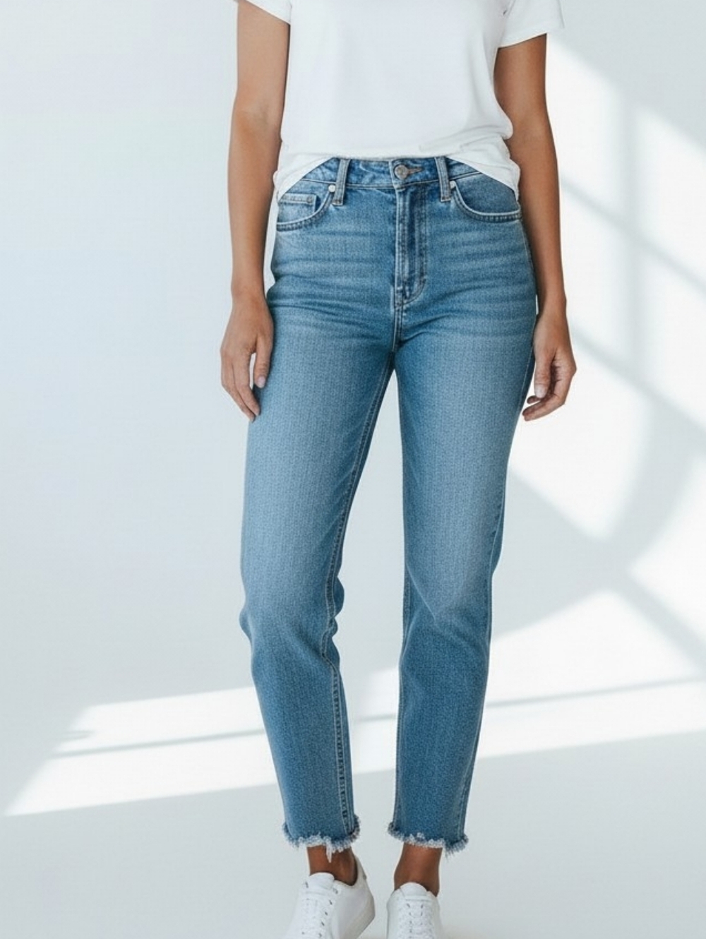 Classic Blue Denim "Memory" Jeans